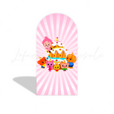 Pink circus arch Birthday Party Arch Backdrop Wall Cloth Cover